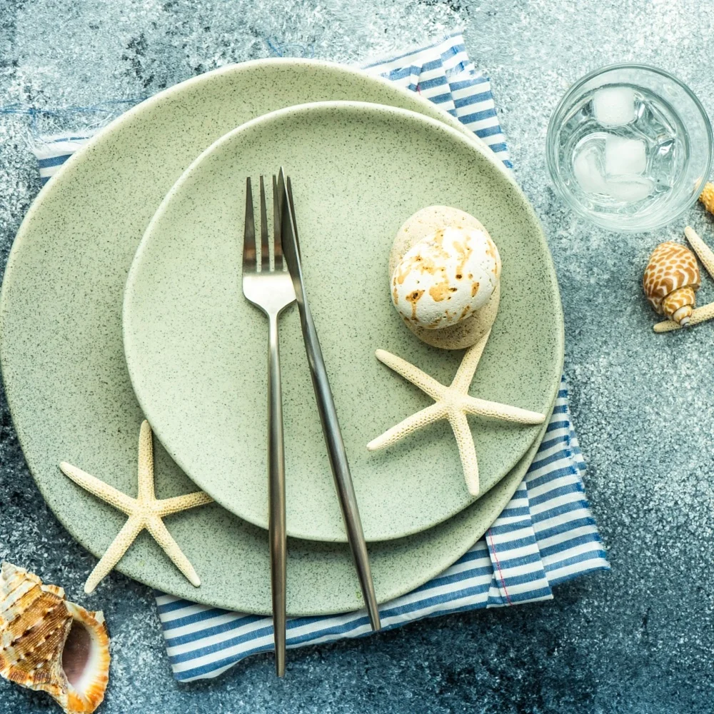 Matte Silver 304 Stainless Steel Flatware Set Kitchen Silverware Thick Knife Spoon Fork Cutlery  Wedding Party Dishwasher Safe