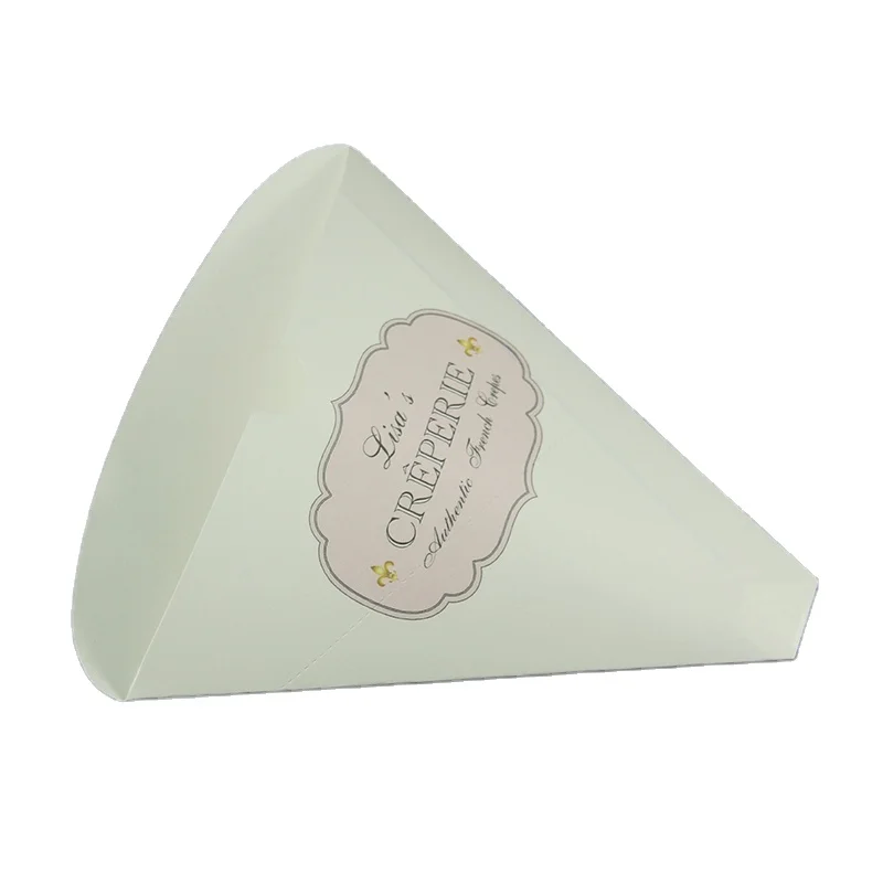 Paper cone paper holder for french fries crepe pancake food box food container