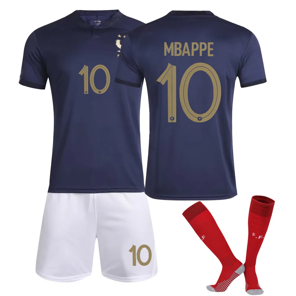 2223 Франция домашняя и выездная форма Кубок № 10 мбаппе 19 Бензема 11 Дембеле Футбольная