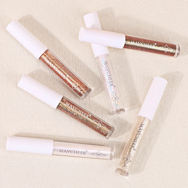 Maycheer Hot Private Brand Factory High Light Glitter Liquid Multi -Color Single Cosmetic Eyeshadow Glitter