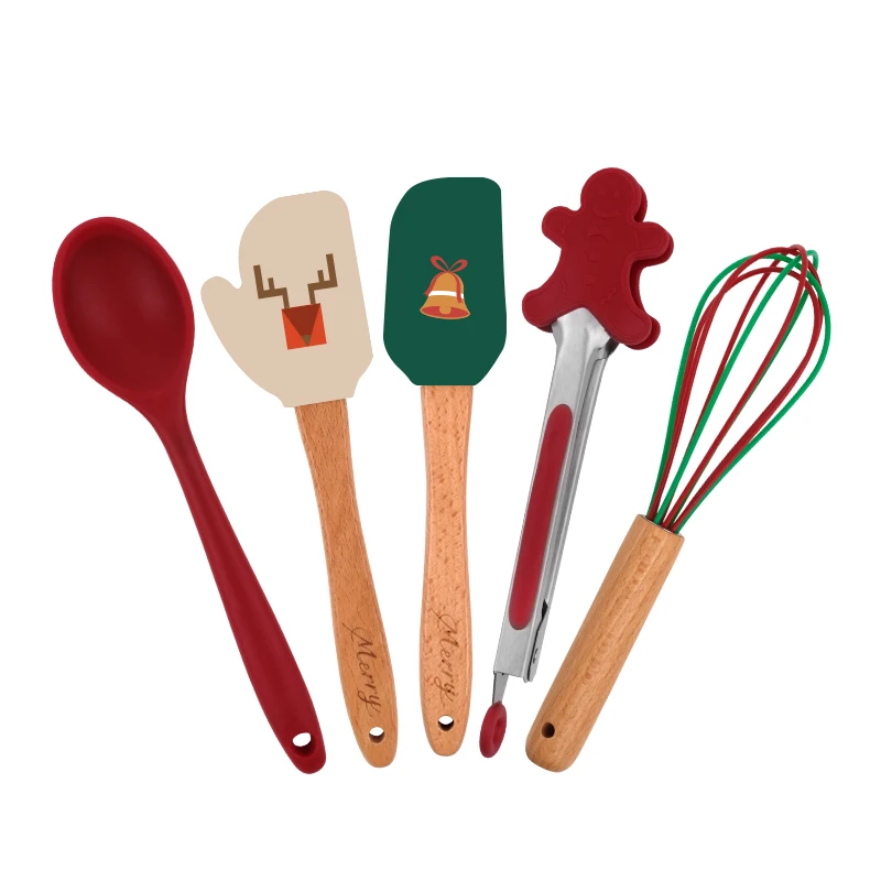 Hopesun Manufacturers Baking Accessories Cake Decorating Tools Silicone Baking Tools Set Christmas Baking Tools