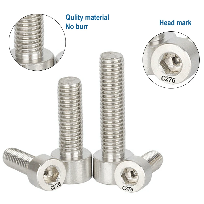 DIN912 hastelloy c276 bolt hexagon socket bolt socket hex screw hex socket head cap screw