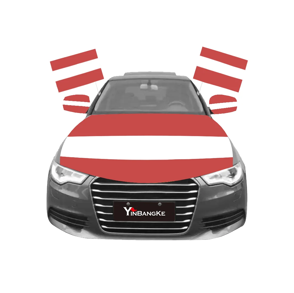 wholesale International standard size digital printing high-tech technology digital printing Georgia car hood flag set