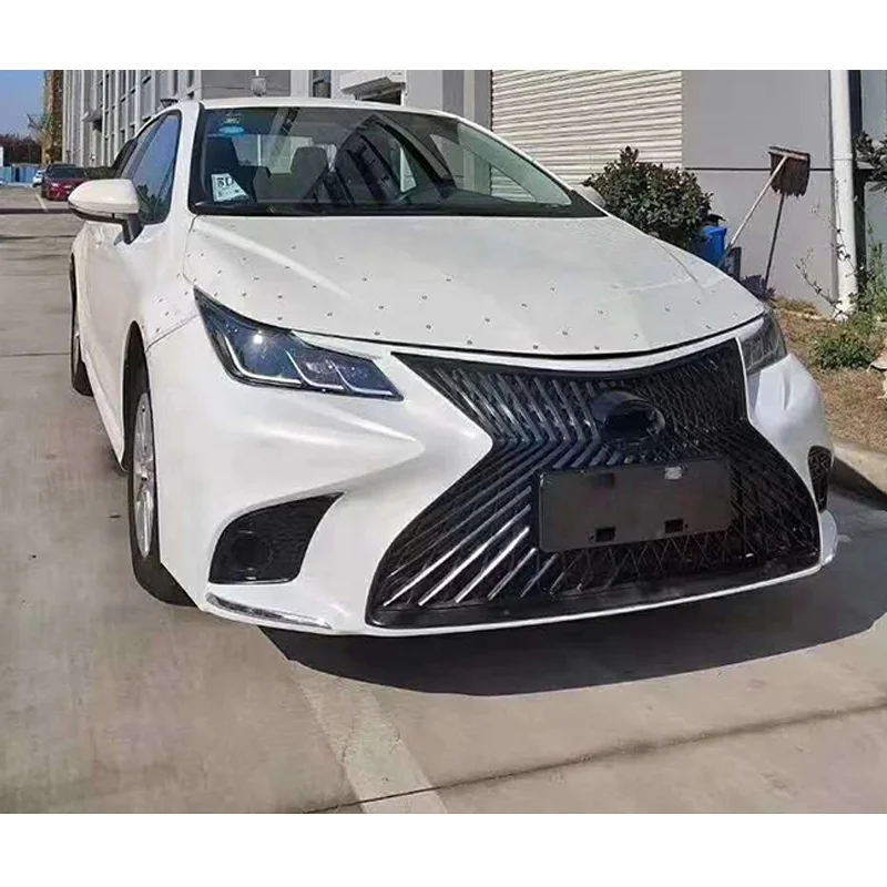 Car body kit for toyota corolla 2019 2020 2021 2022 year facelift to Lexus model with front bumpers grilles rear bumpers