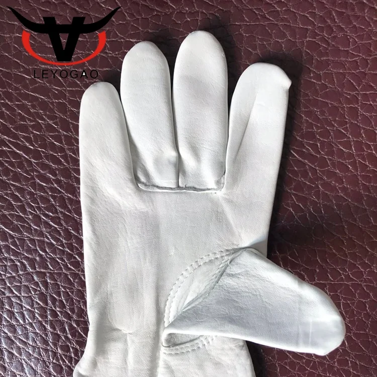 Factory gloves  Goatskin white  Leather Driver  leather gloves driving work gloves for men