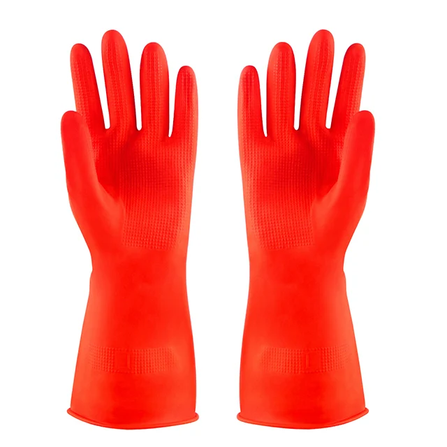 
Dishwashing mitten, 3 Pairs Red and black Double Layer Household Reusable Non-Slip mitten, Small/Medium/Large mitten 