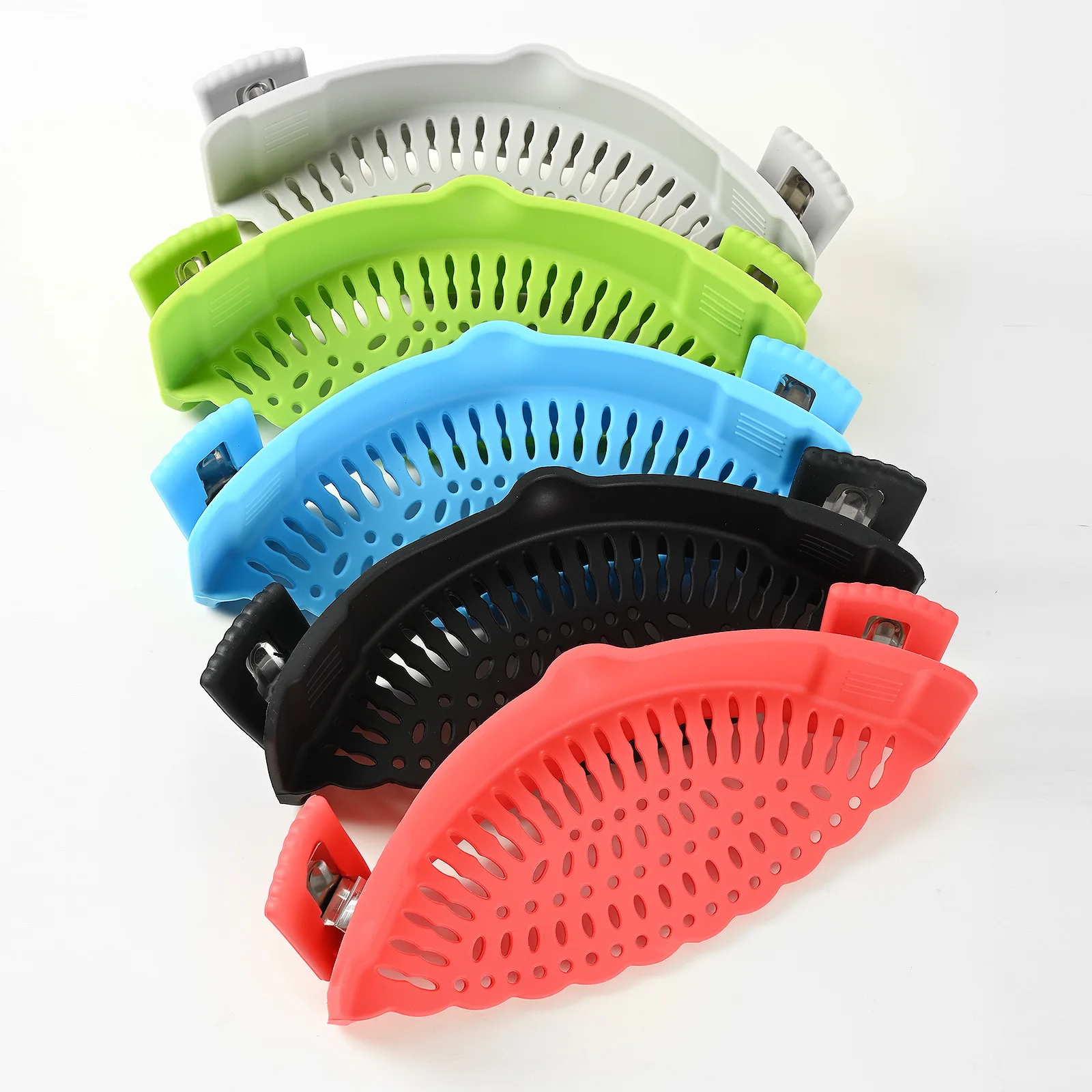 Silicone Cookware Water Filter Net Strainers For Food Food Strainer Basket Clip-on Kitchen Food Strainer