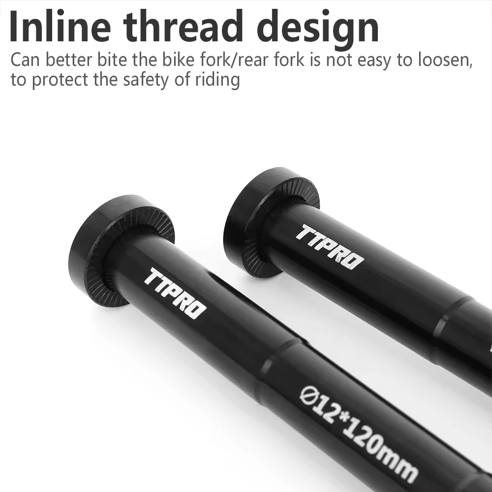 TTPRO MTB Road Bike Alloy Thru Axle Ultra Light Bike Axle 12x142 12x148 Rear Hub Thru Axle Bike Fork 12x100 12x110 Shaft