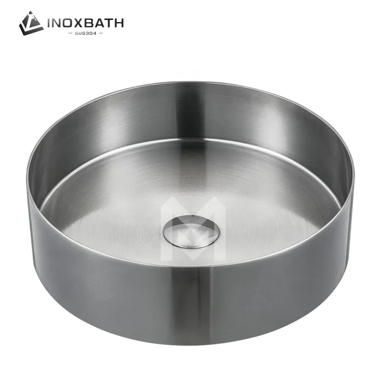 Bathroom Luxury Hotel Vanity Basin Porcelain Stainless Steel Art Wash Basin Counter top Vessel Sink