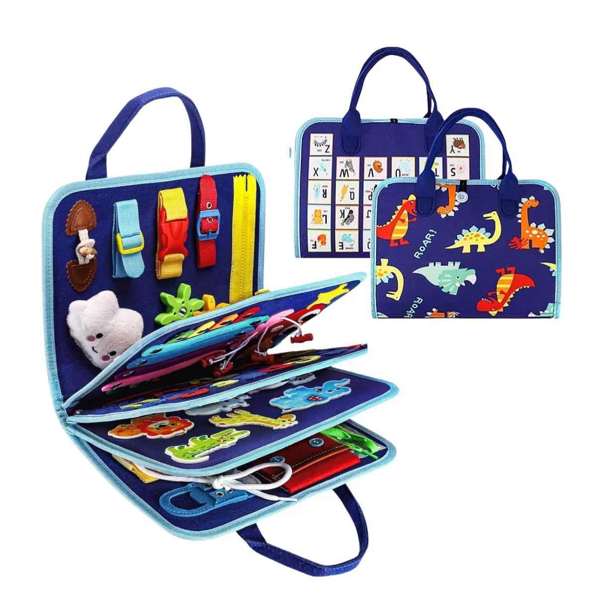 2024 Christmas Thanksgiving Gift Dino Montessori Educational Kids Toddlers Toy Felt Busy Board Quiet Books For Boy&Girl