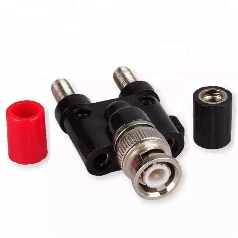 BNC Male Plug to 4mm Dual Banana Female Jack Socket Binding Post connector