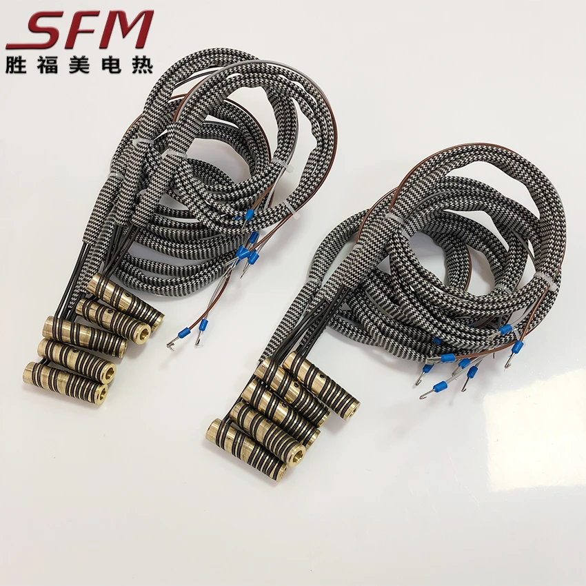SFM 220v Electric Brass Band Heaters Brass Coil Heater Hot Runner Electric Spring Coiled Brass Nozzle Band Heaters