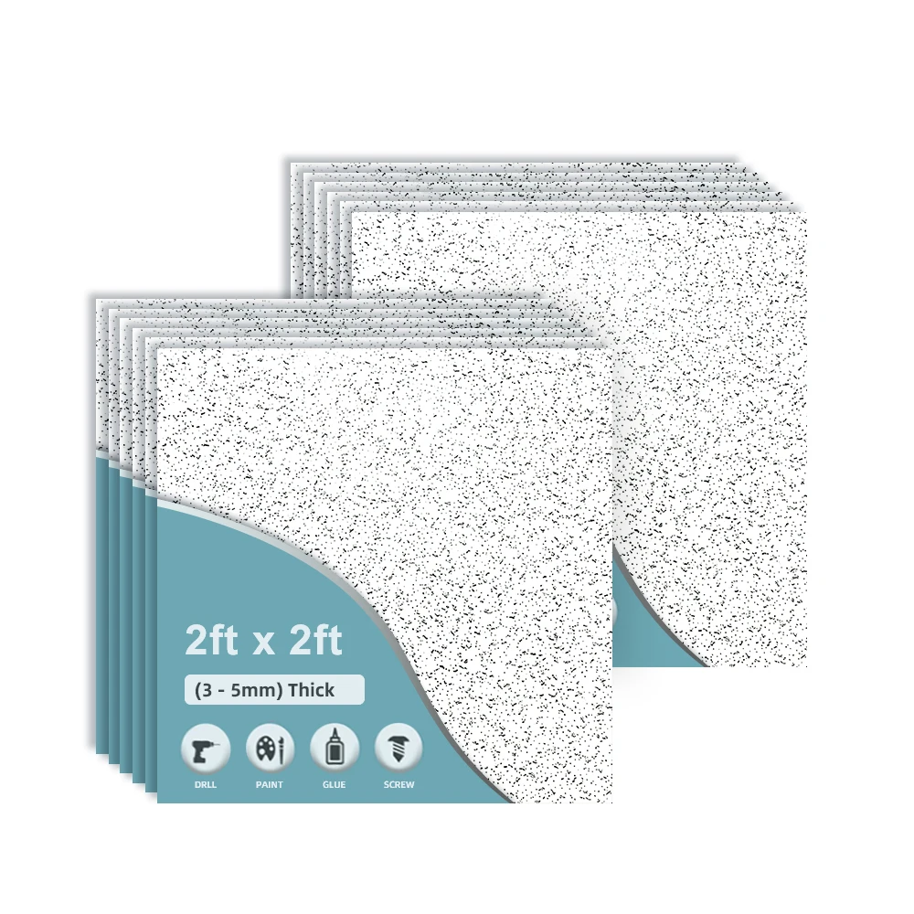 Hot sales Ceiling tiles designing boards drop decorative bathroom acoustic false white plastic room bedroom pvc tile 2x2