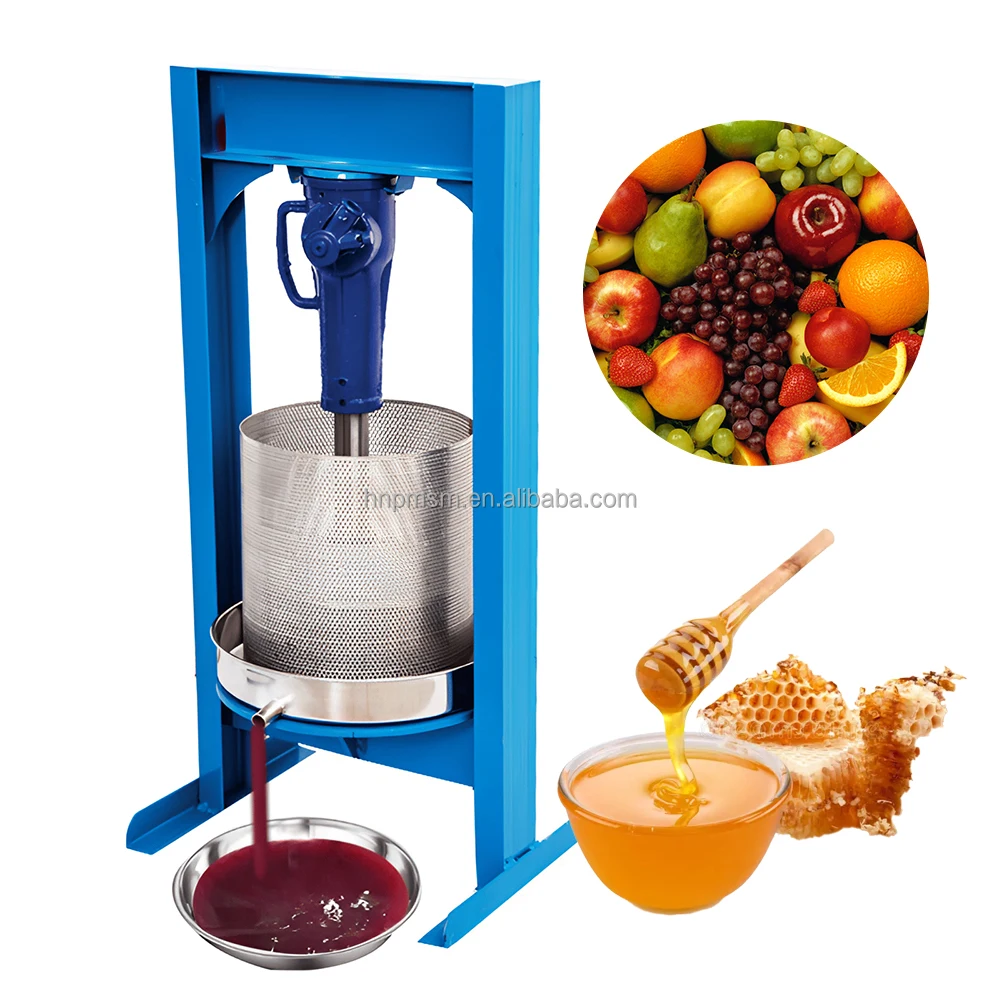 Hydraulic Fruit Press Machine and Multi Fruit Juice Machine with Manual Oil Expeller and Honey Separator for Beekeeping