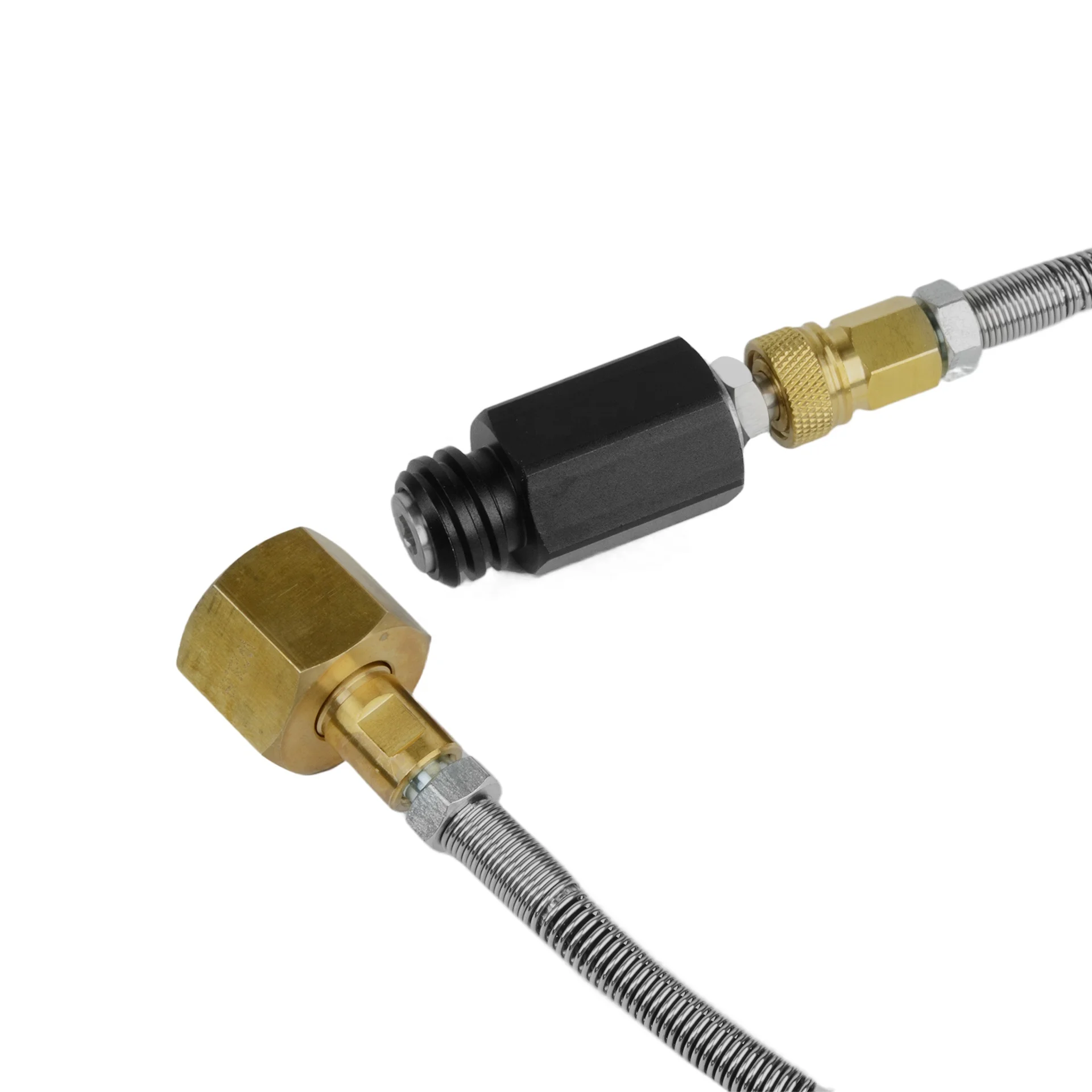 Soda Maker Soda Club External Hose Adapter Kit to CGA320 W21.8 Big CO2 Tank adapter with Quick Disconnect & 1.5M  Hose