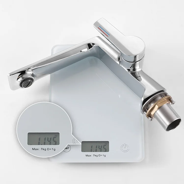 Kidolux Chrome Plated Bathroom Brass Basin Sinks Faucet Taps Griferia Torneira Robinet Banheiro Manufacturer Basin Mixer