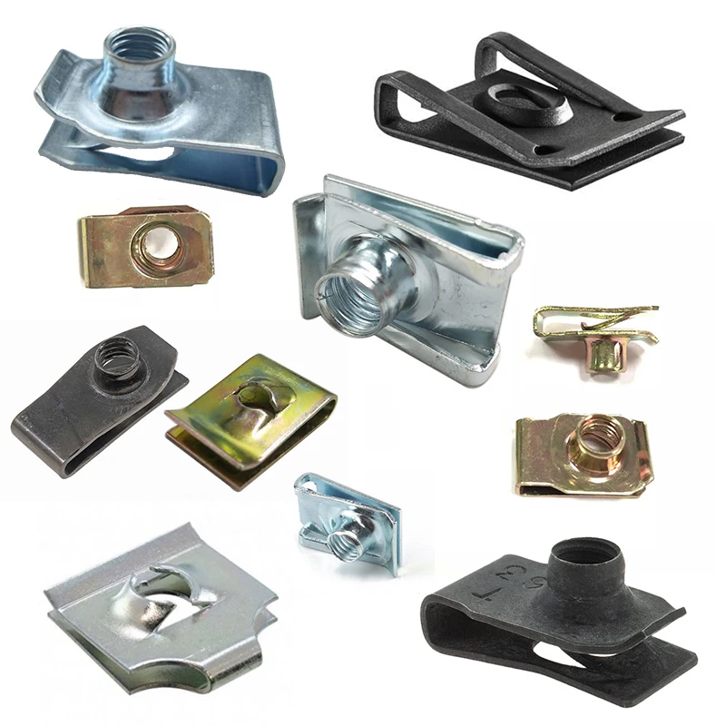 China fasteners galvanized stainless steel carbon steel m5 m6 m8 spring u type speed clip nuts spot