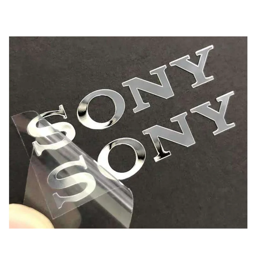 Custom Custom 3d Nickel Brand Name logo Sticker Adhesive Label for Packaging  Metal Transfer Stickers