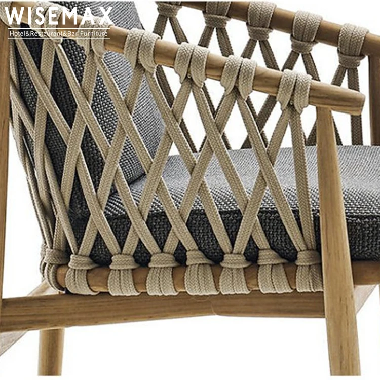 WISEMAX мебель новый дизайн уличная балкон Тиковое обеденное кресло садовая с круглым обеденным столом