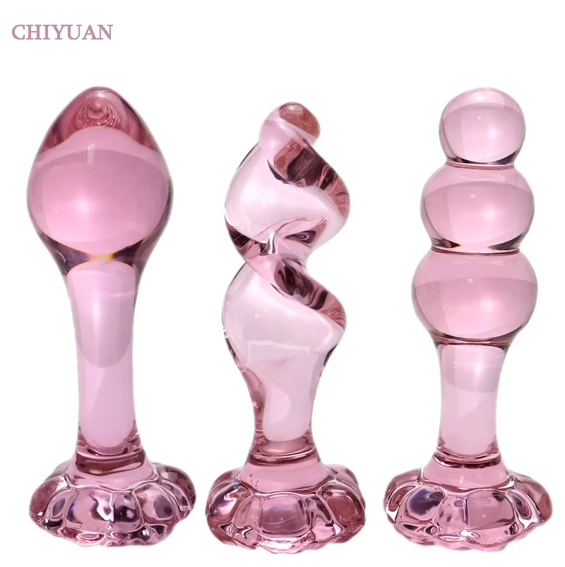 4.2 Inch Pink Glass Pleasure Wand Dildo Penis Toys for Anal Sex Play, Small Anal Butt Plug Sex Toys for Beginner Starter