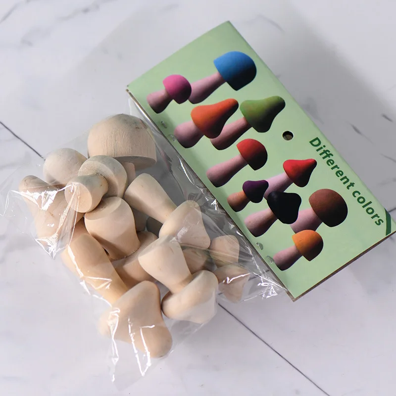 Unfinished wood Mushroom Various Sizes  Wooden Mushroom Craft  customizable DIY mini wooden  set