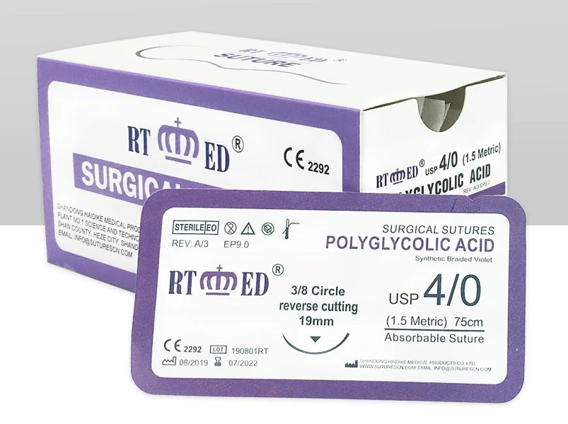 PGA Absorbable Sutures Surgical Suture needle suture thread