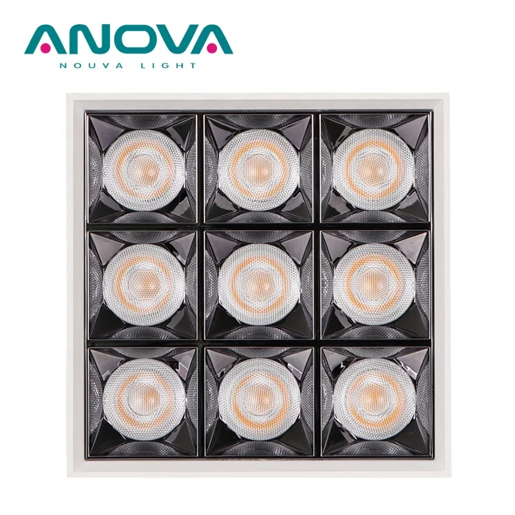 Modern 9 Head Grill Light Recessed Led Lighting fixed aluminum 32w Led spot Lamp for Hotel Office