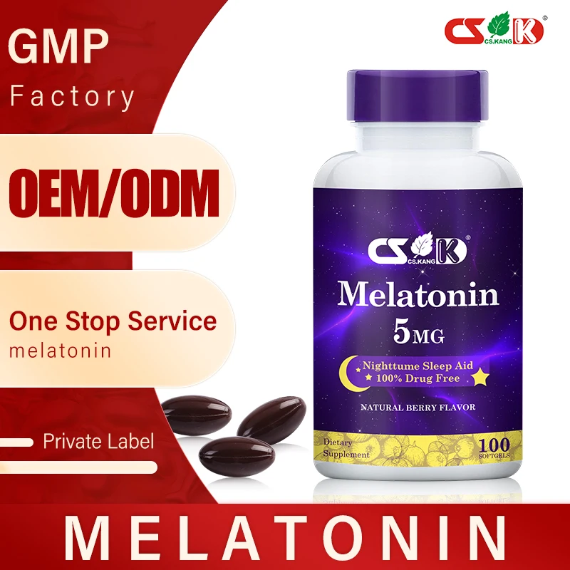 Melatonin Capsule  Hot Selling Helps With Occasional Sleeplessness Nighttime Sleep Aid Melatonin Supplement