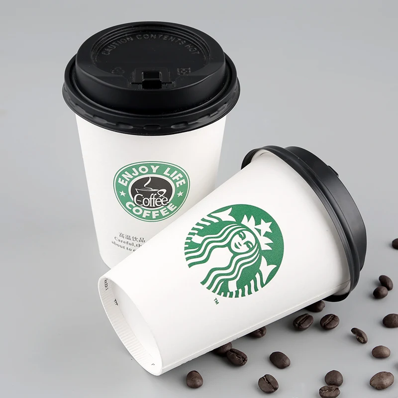 for hot drinks biodegradable 8 10 12 16oz branded with lid and sleeve coffee juice pe pla coated takeaway turkey coffee cup set