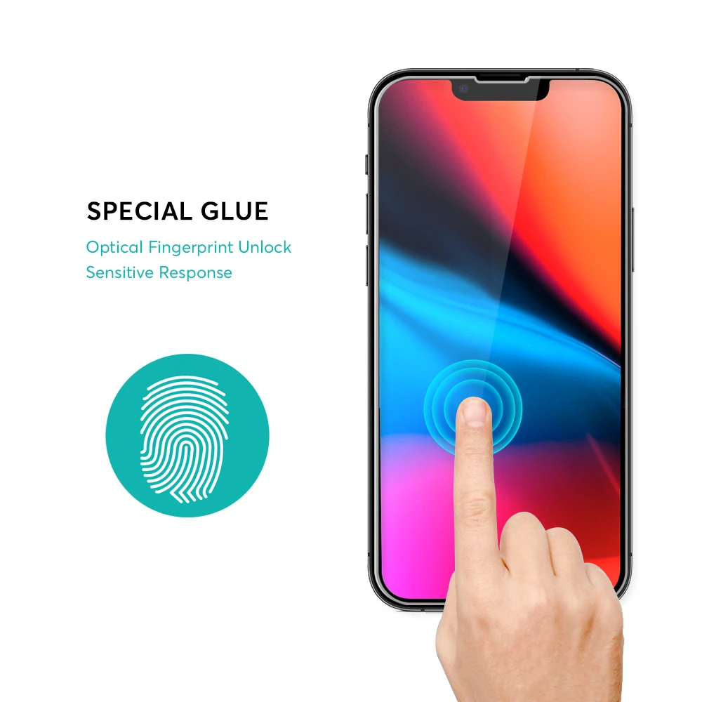 2pack cell phone screen protector for iphone 13/13 pro tempered glass with camera lens protectors and applicator