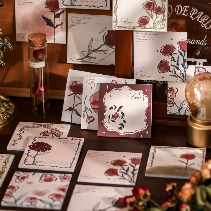 Creative DIY hand account stationery message note-keeping post note rose message paper