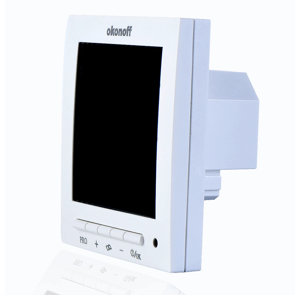 okonoff big LCD display digital 4 pipe air conditioning  fan coil smart fcu room thermostat