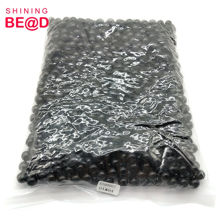 Оптом оптом 10 мм черный искусственный жемчуг ABS пластиковые круглые бусины без отверстий для изготовления ювелирных изделий аксессуары ручной работы