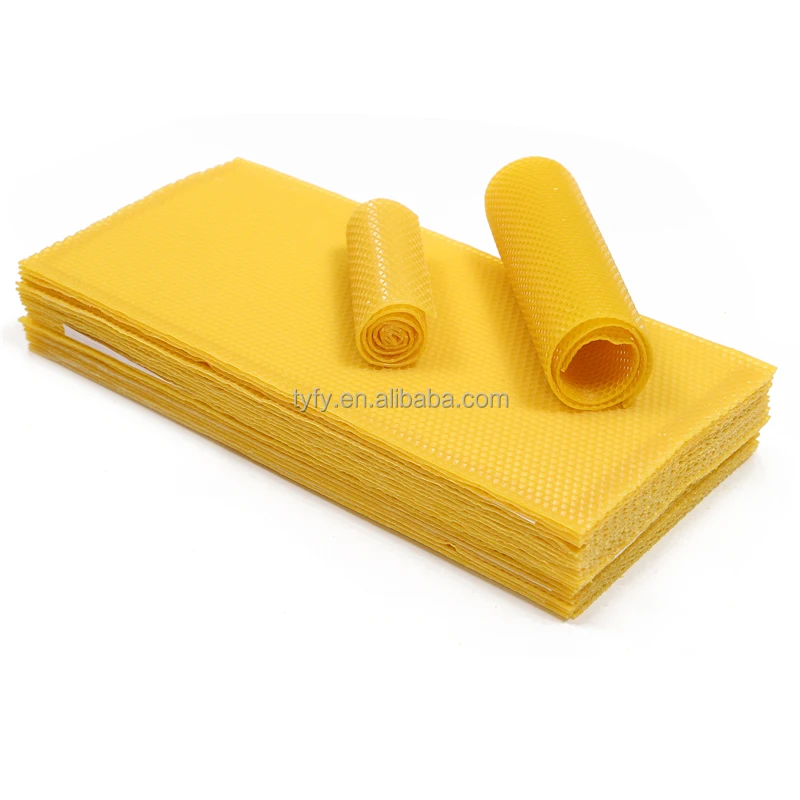 30 Pcs/ Box Natural Honeycomb Wax Sheets Factory Price Beehive Foundation Sheets