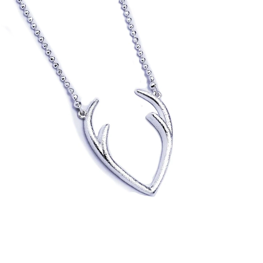customized curved custom necklace Women fashion sterling silver cubic zirconia stone crescent moon pendant