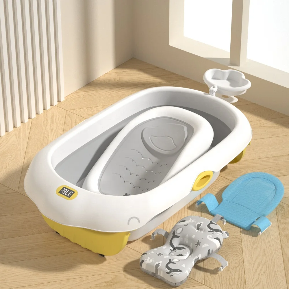 Folding Bathtub Baby Portable Non-Slip Soft Mat Infant Toddler kids children plastic foldable new born baby bath tub