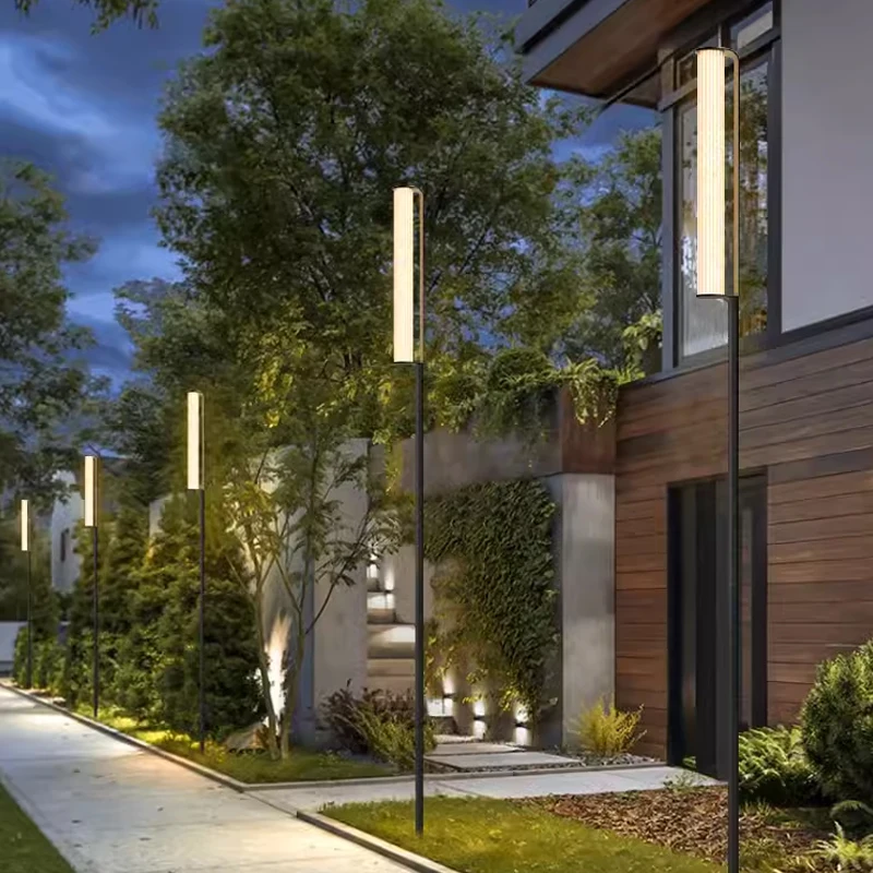 Outdoor Garden Light Acrylic Stainless steel Courtyard Decoration LED Waterproof IP65 Landscape Outdoor Lawn Bollard Lights