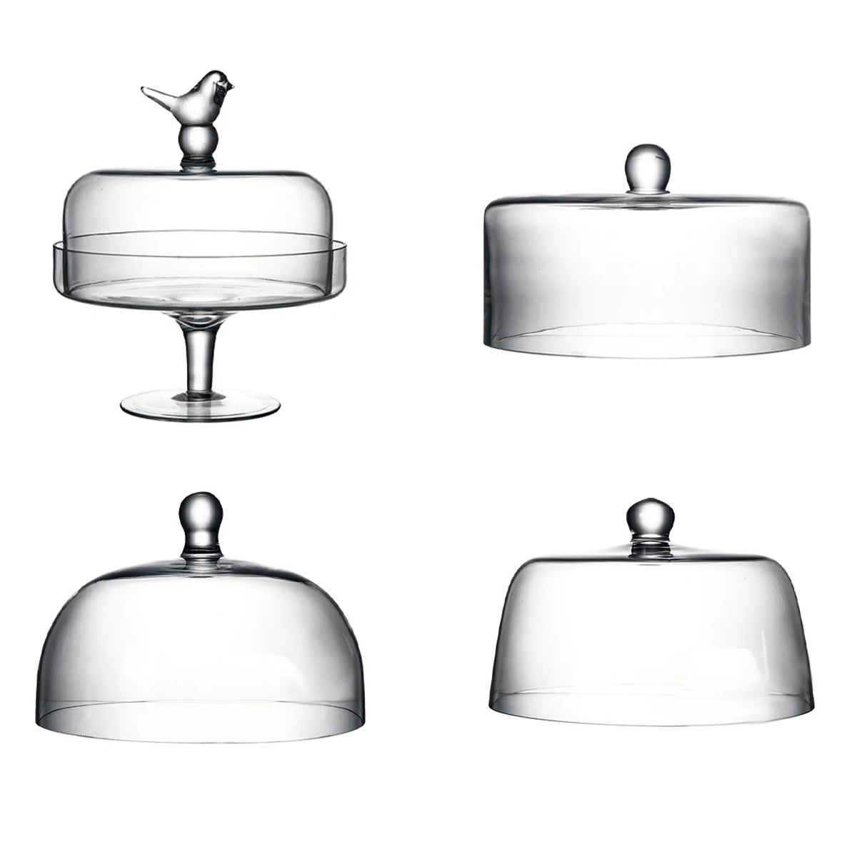 K  Cake home buy bread and fruit try to eat transparent glass cover dust cover