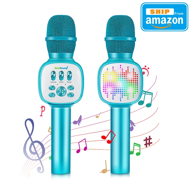 Wholesale Karaoke Microphone Supplier Usb Recording Mic Wireless Speaker Microphone For Kids Children Christmas