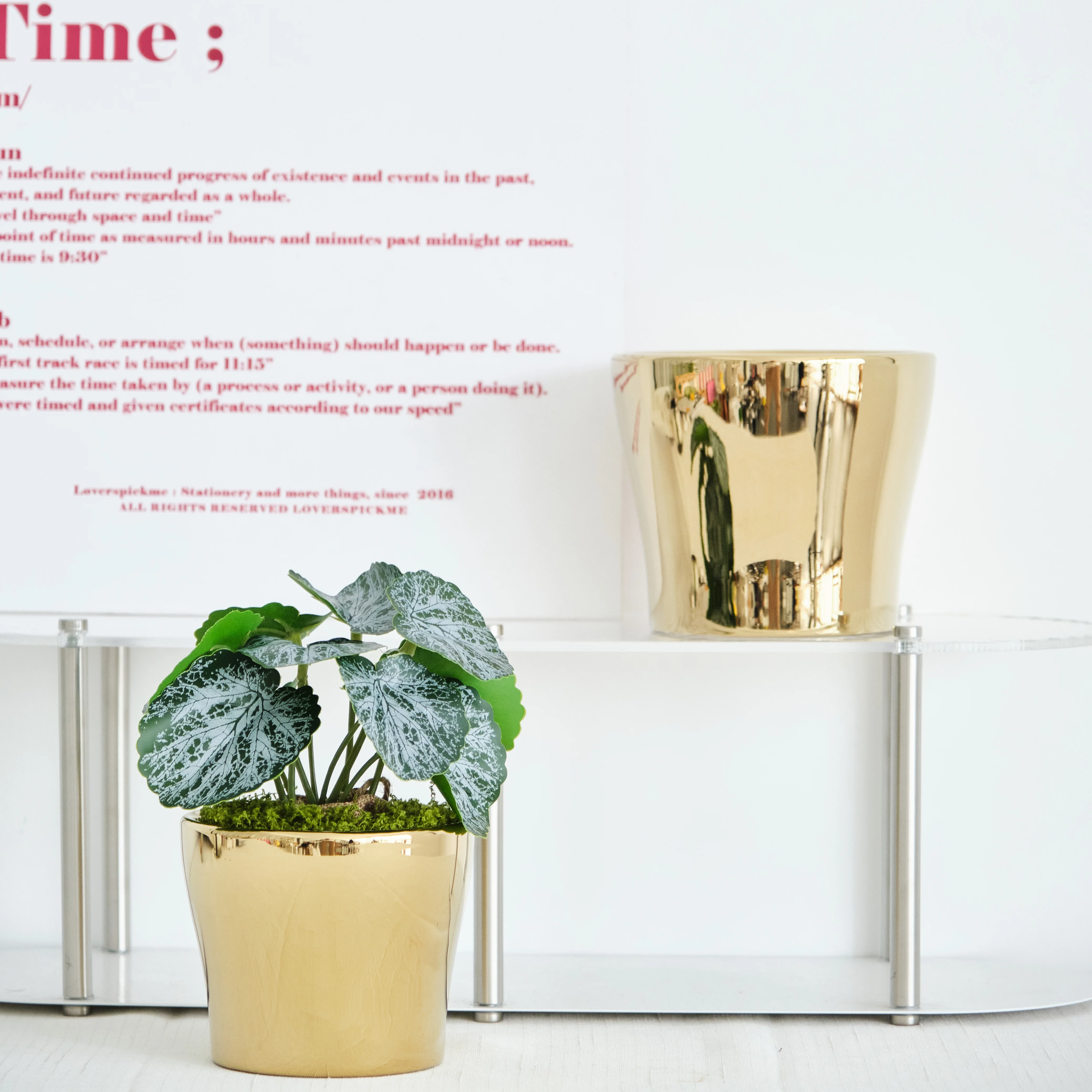Wholesale Custom Services Modern Design home decoration Golden Flower pot garden Ceramic flower pots