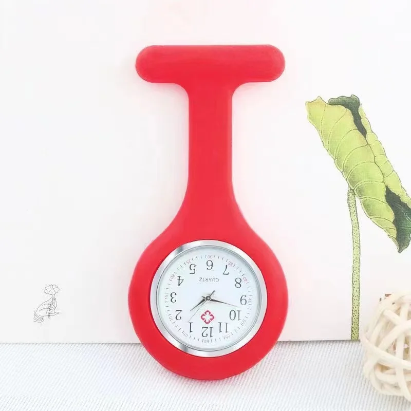 Silicone clip nurse watch with custom logo