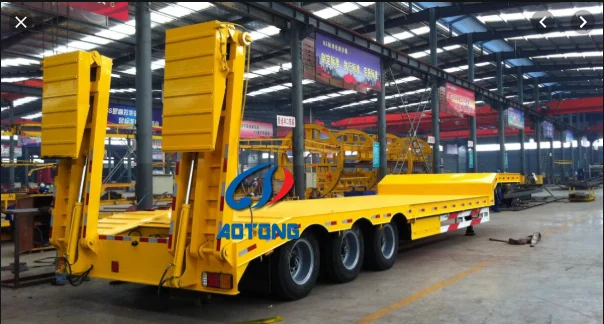 Heavy Duty Utility 48ft 53ft Step Deck Trailer Low Loader Trailer / Gooseneck Drop Deck Lowboy Truck Trailers