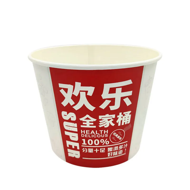 Wholesale Custom Cardboard Popcorn Cup Snack Fast Food Packaging Box Chicken Paper Bucket