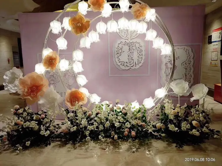 Hintcan lamp shades simple ceiling lamp  Umbrella shaped orchid of the Valley hanging light ceiling wedding decoration