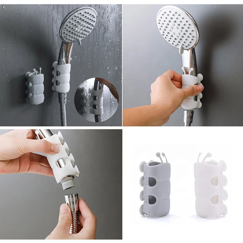 OEM&ODM Adjustable Adhesive Shower Head Holder with Suction Cup Wall Mounted Bracket