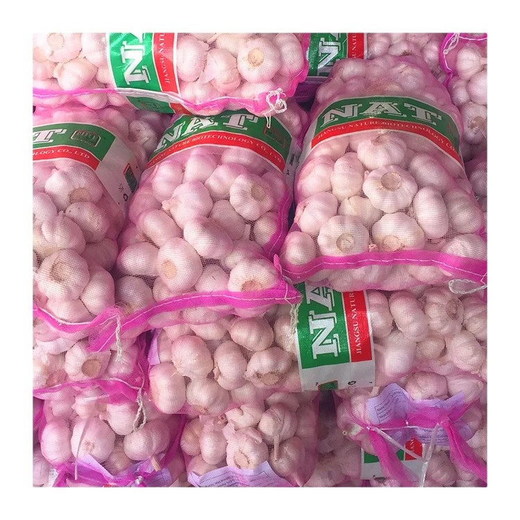 Hot sale  5.5cm Organic fresh natural garlic wholesale high quality 3p/5p small package China garlic export with GLOBAL GAP