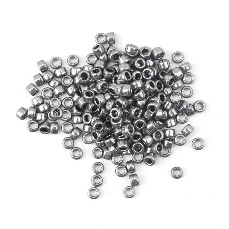 SC Factory Direct Sale A Grade Exquisite Glass Embroidery Beads Gold Silver Color Glass Seed Beads For Fabric Embroidery Machine