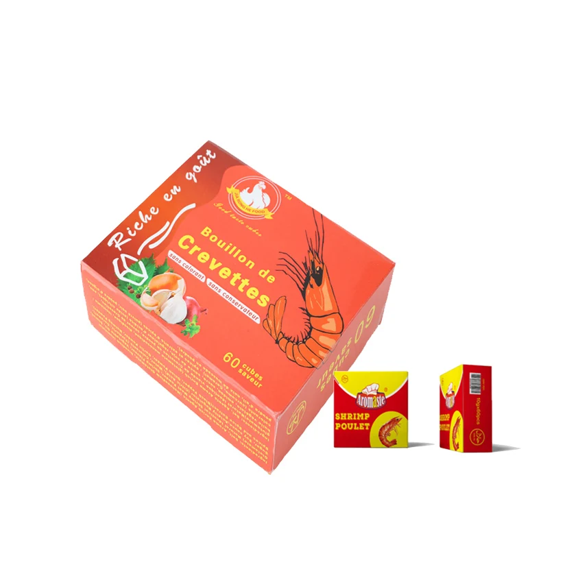 africa market low price halal seasoning 10g cube shrimp tasting Powder chicken soup stock Cubes Seasoning