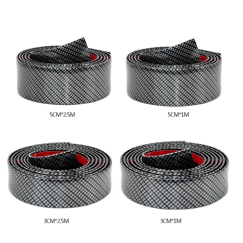 Car Stickers 5D Carbon Fiber Rubber Styling Door Sill Protector Goods Car Accessories