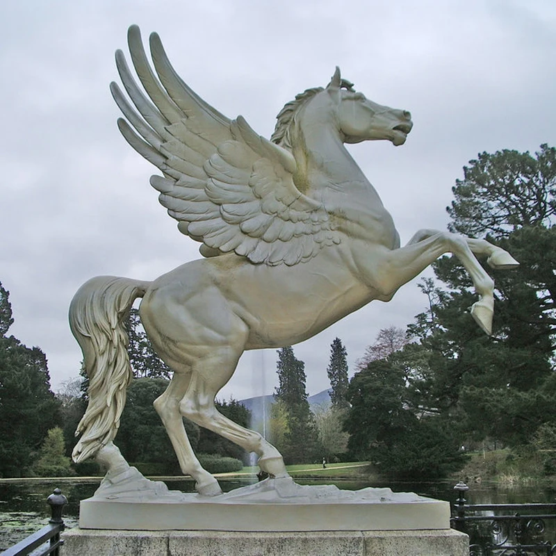 Pegasus Bronze Figurine Flying Horse Wing Sculpture